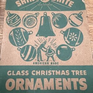Vintage Shiny Brite Glass Christmas Ornaments 2 Merry Christmas 7 silver etc